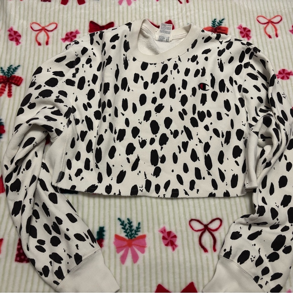Champion Black and White Crop Top